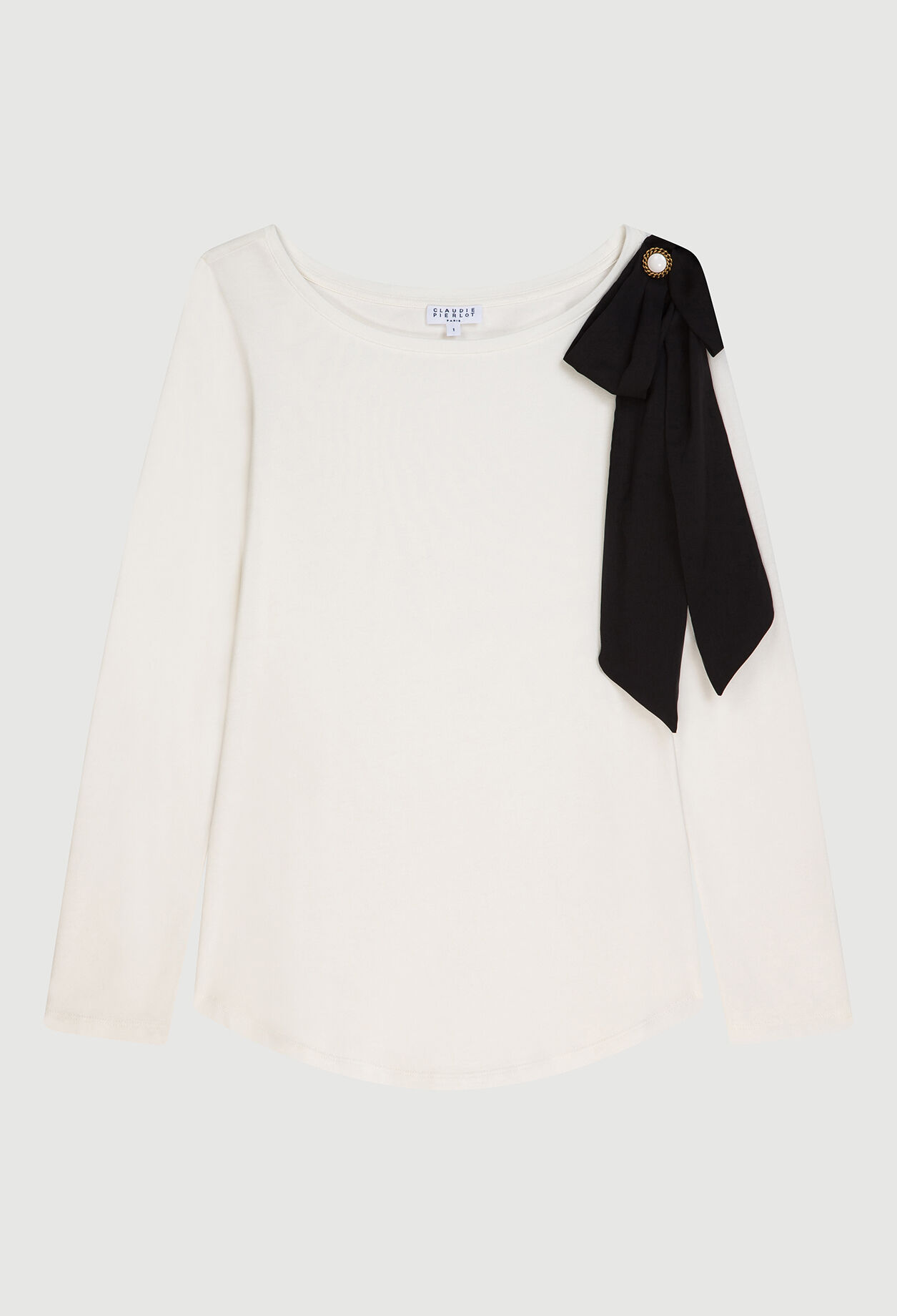 Langärmeliges T-Shirt mit Schleife