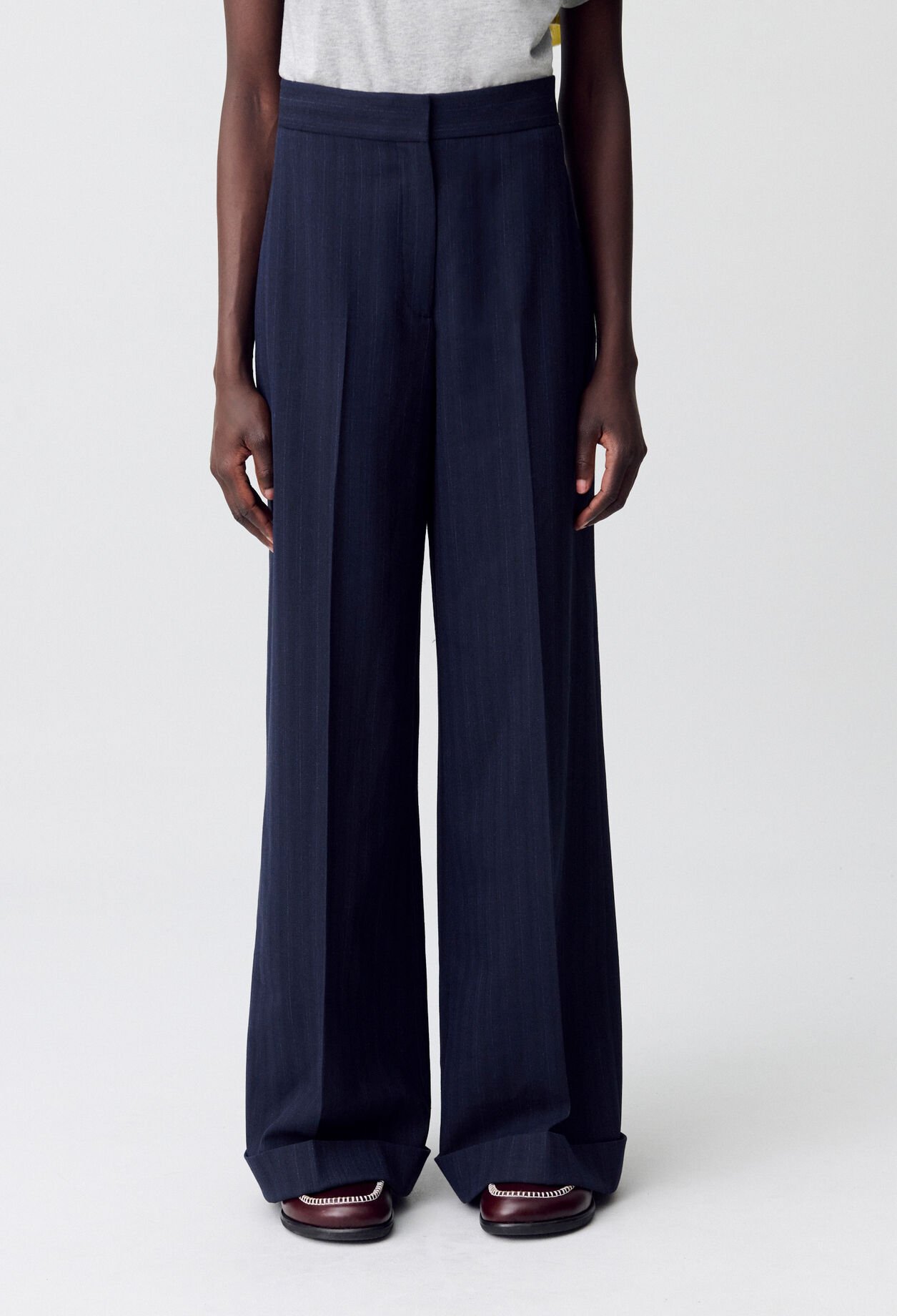Straight-leg tailored trousers