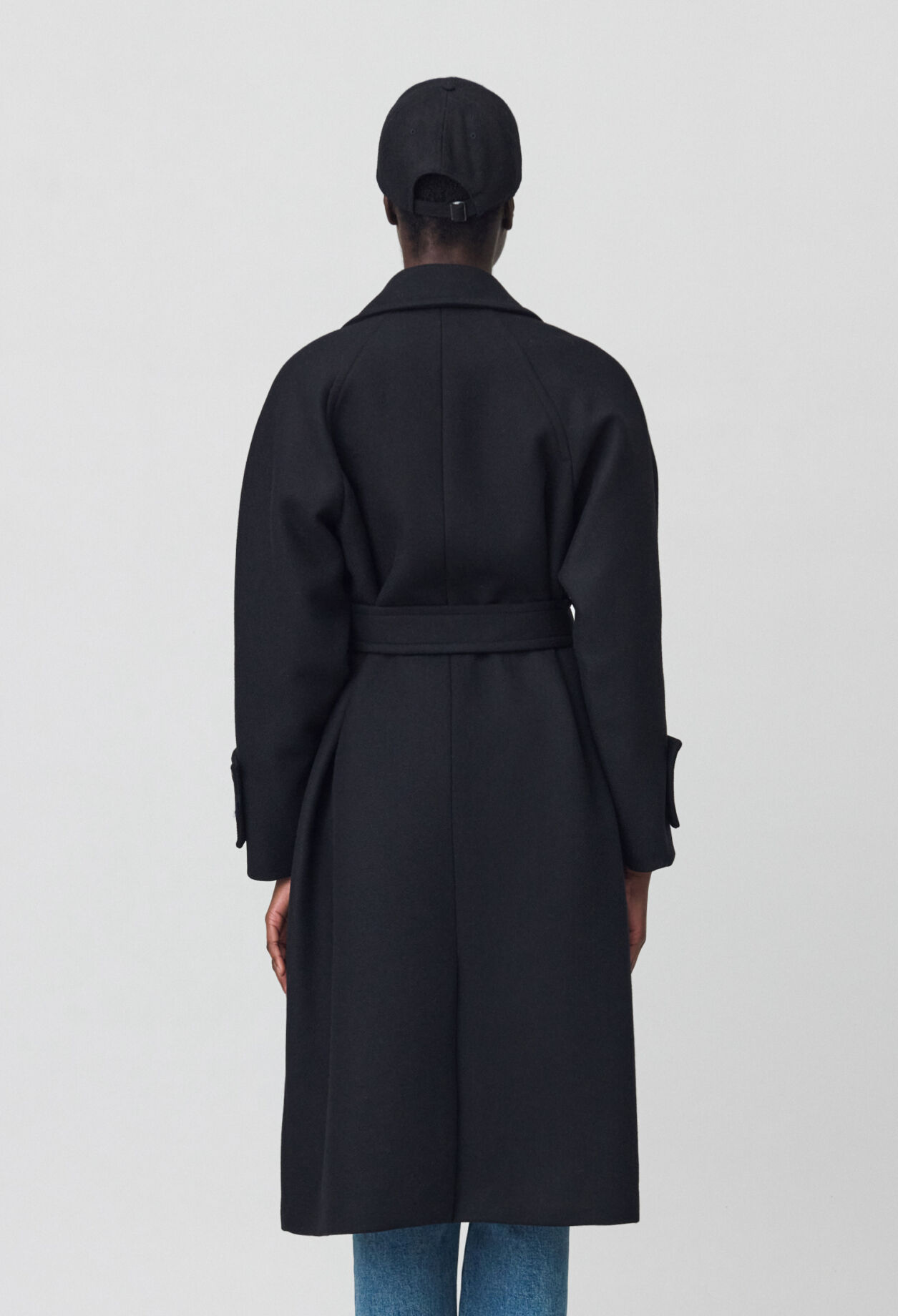 Manteau mi-long laine mélangée
