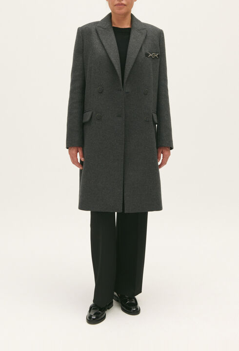 Straight fit coat