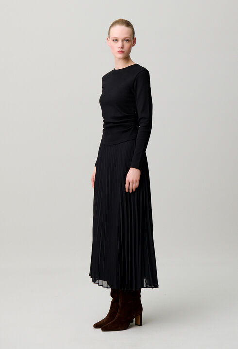 Bi-material t-shirt dress