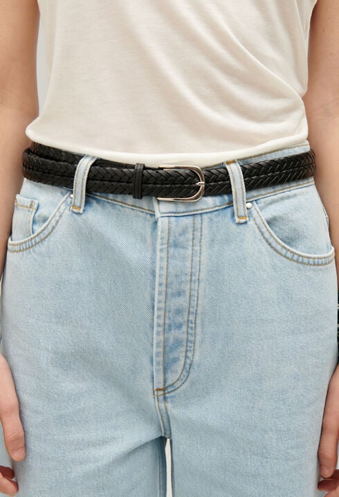 Ceinture tressée cuir
