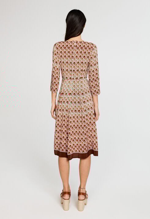 Midi dress with tie