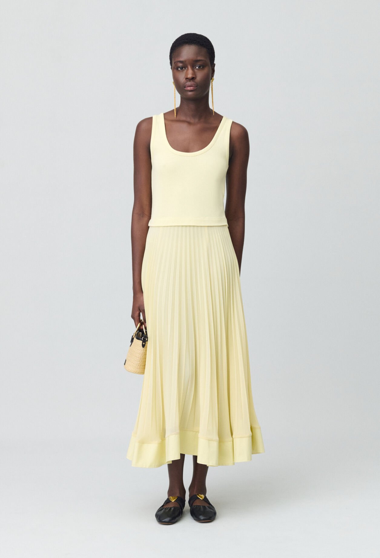 Langes Trompe-l'œil-Kleid