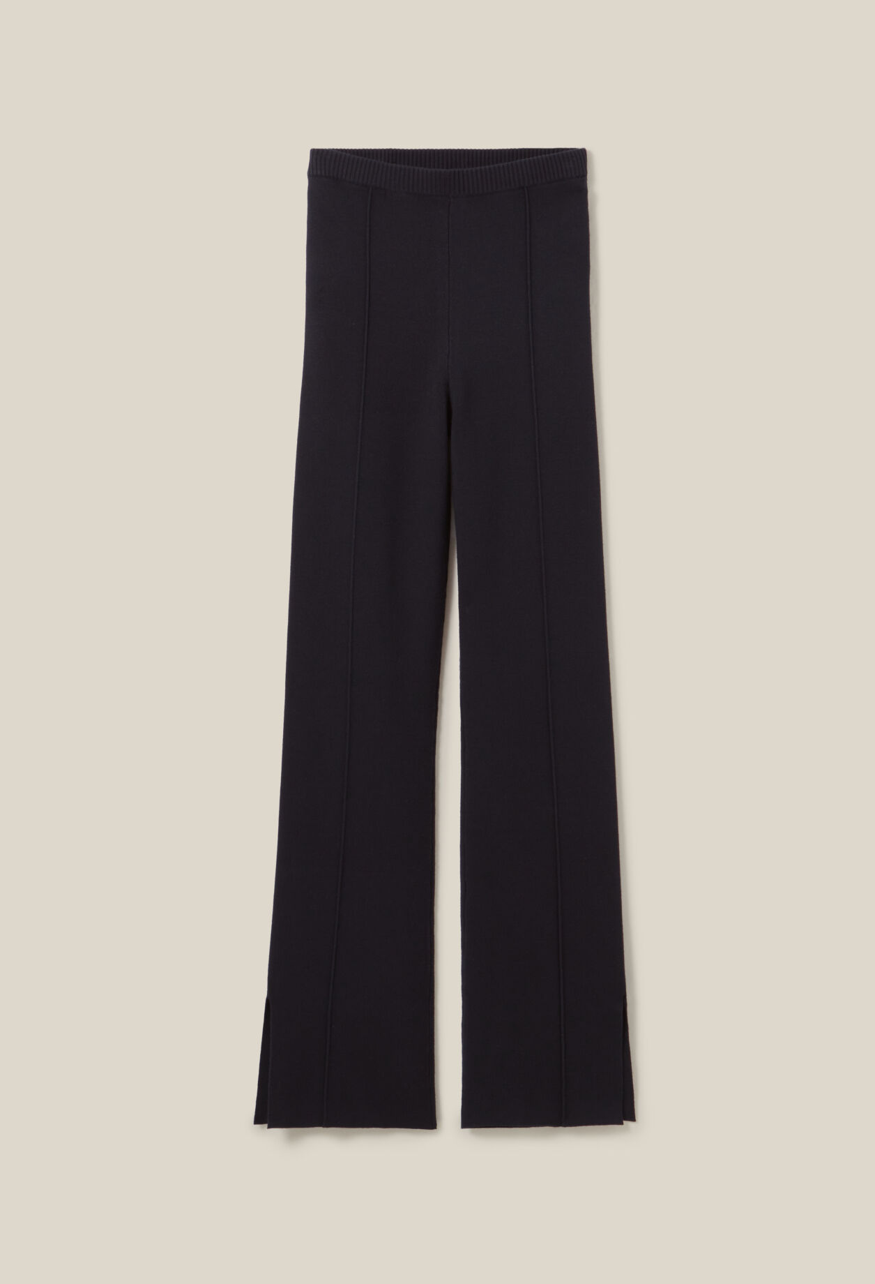 Marineblaue Strickhose