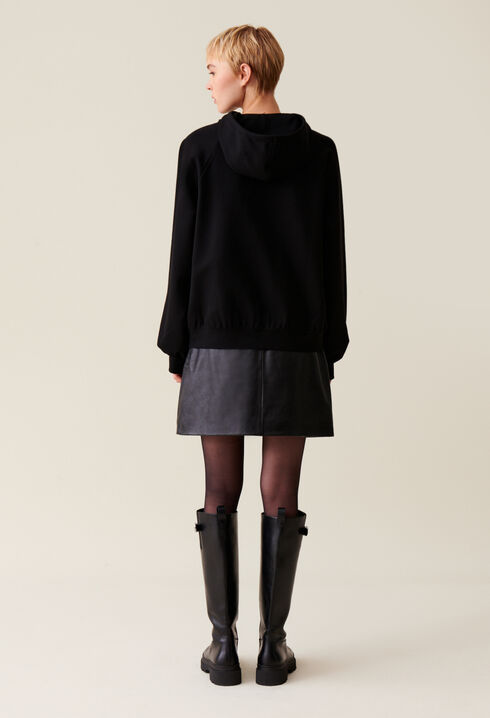 Schwarzes Kapuzen Sweatshirt