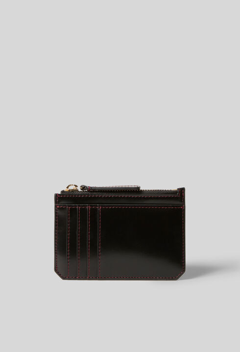 Porte carte cuir coeur doré