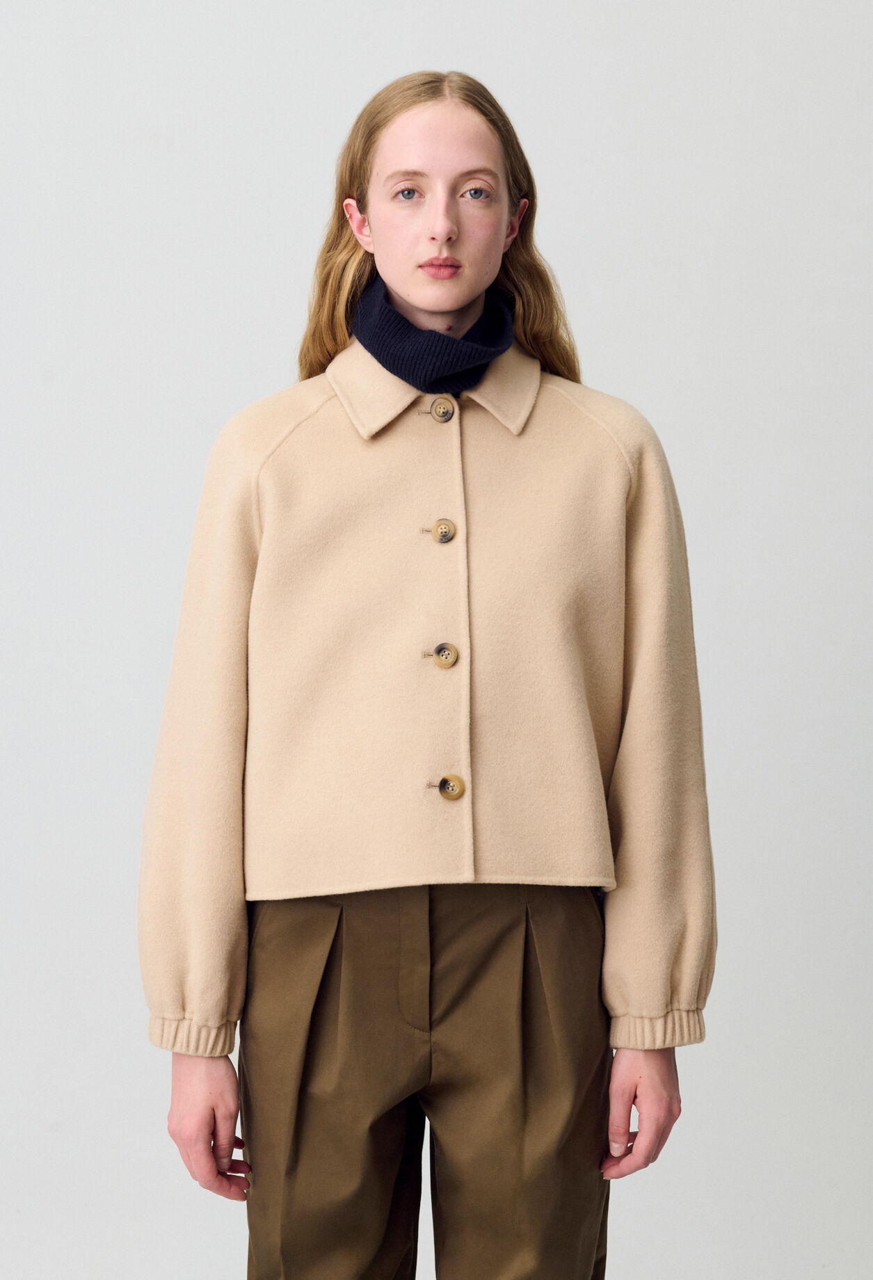 Veste courte col chemise