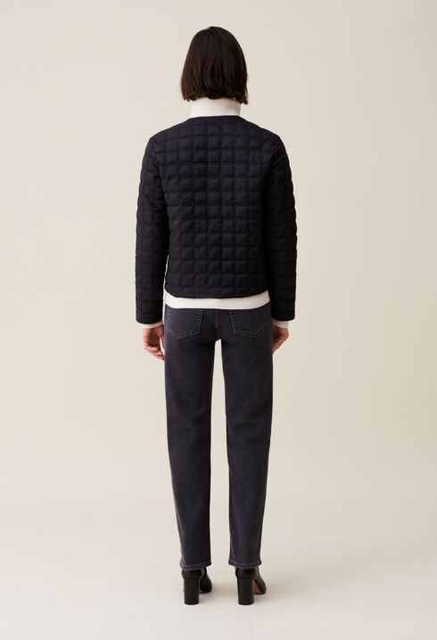 Short Buttoned Light Puffer