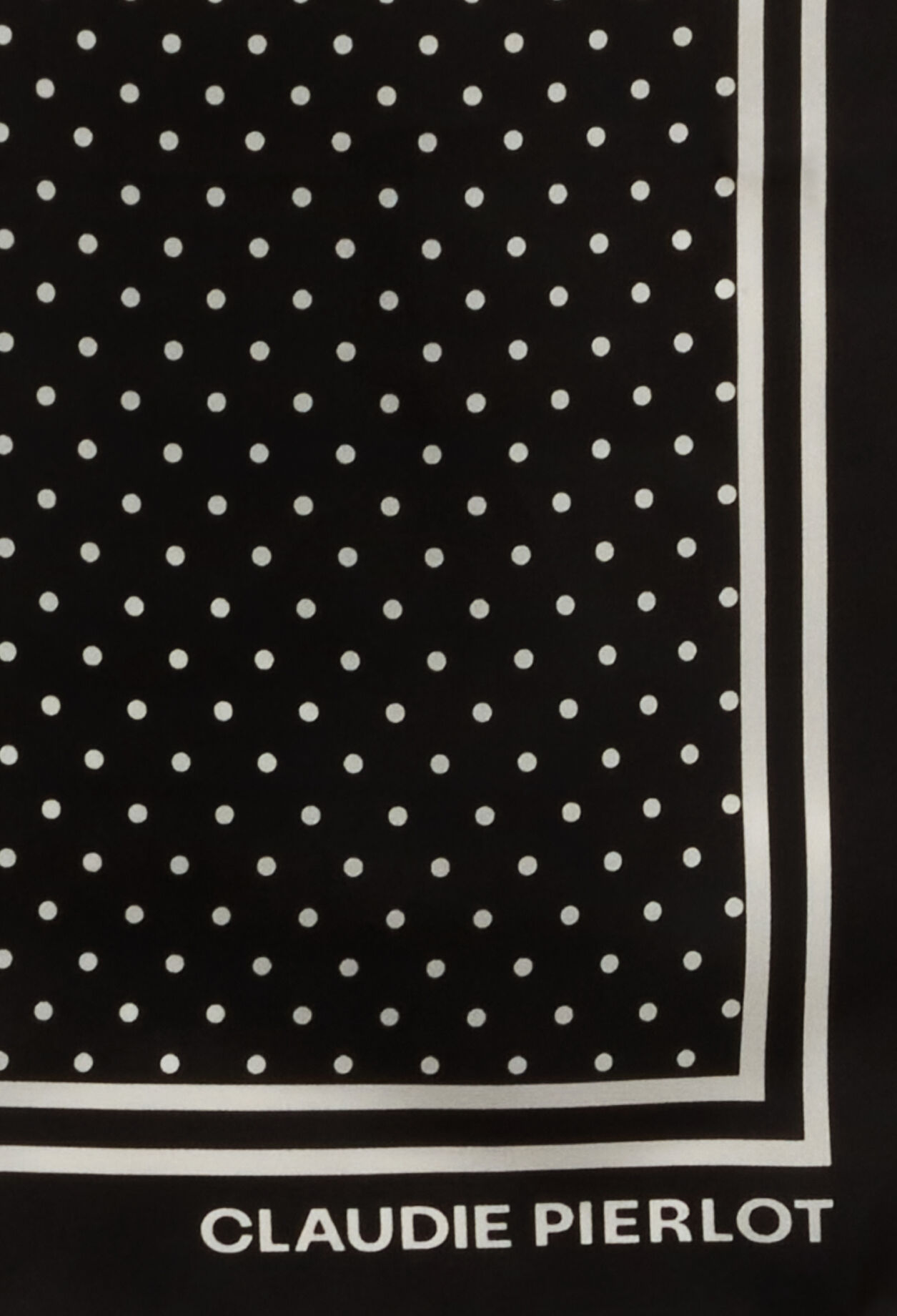 Grand foulard noir 100% soie