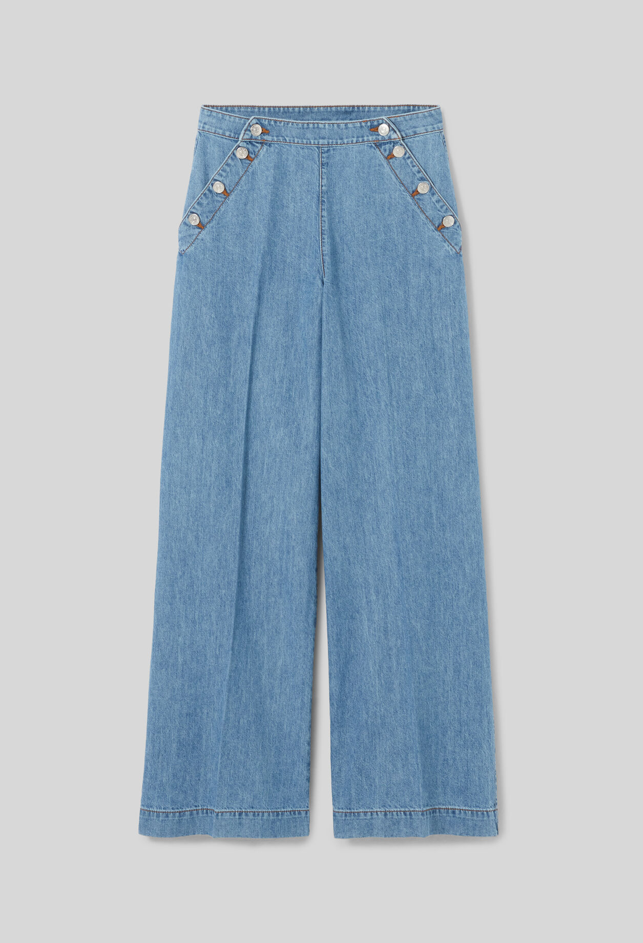 Denim-Jeans mit Latz