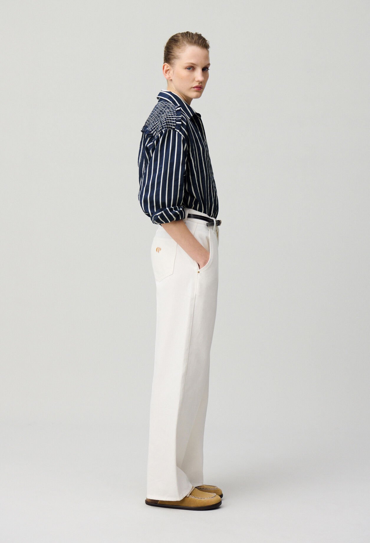 Striped fluid shirt