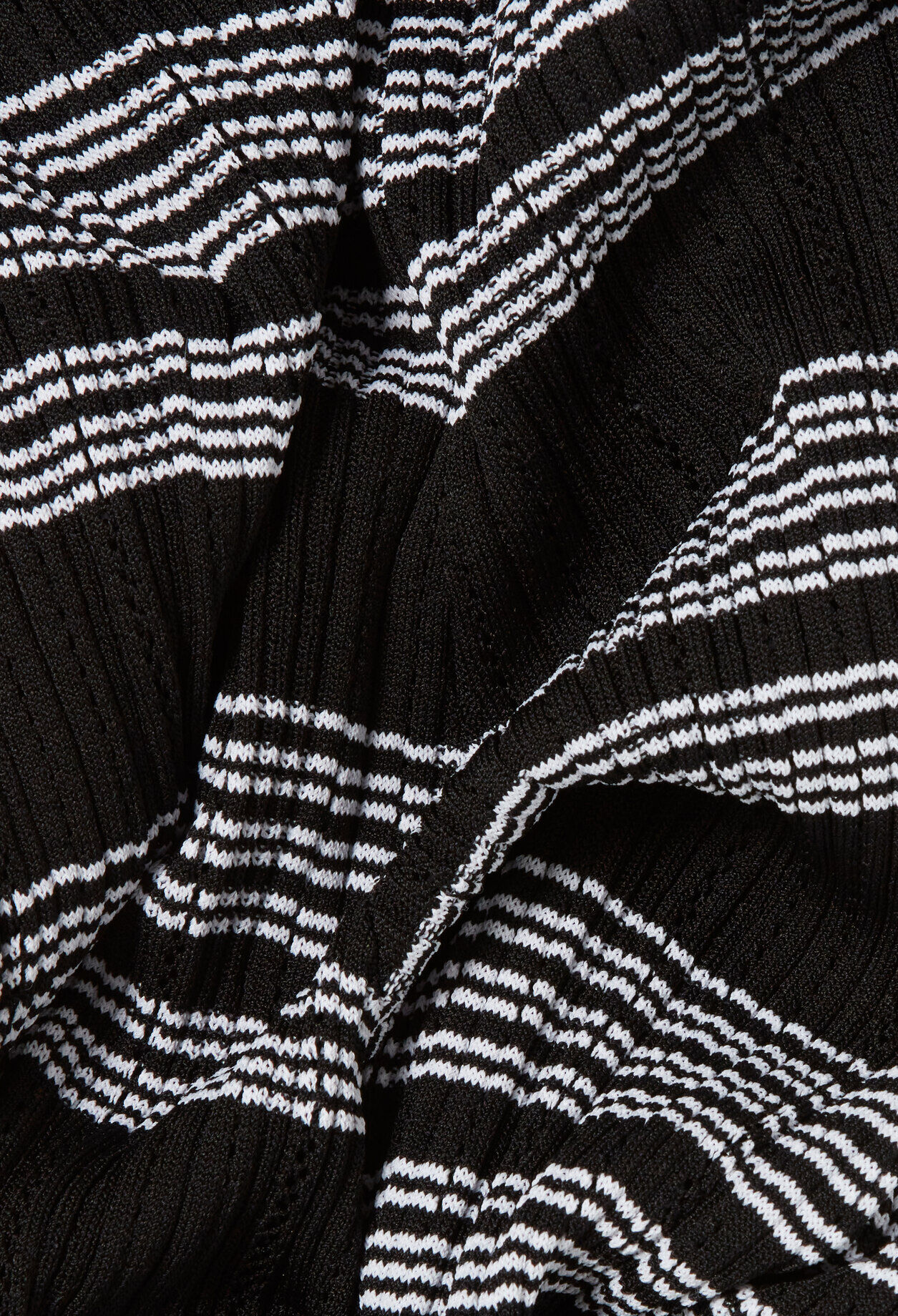Pantalon maille &agrave; rayures