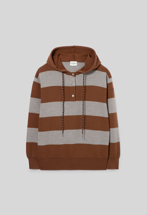 Pull large en maille ray&eacute;