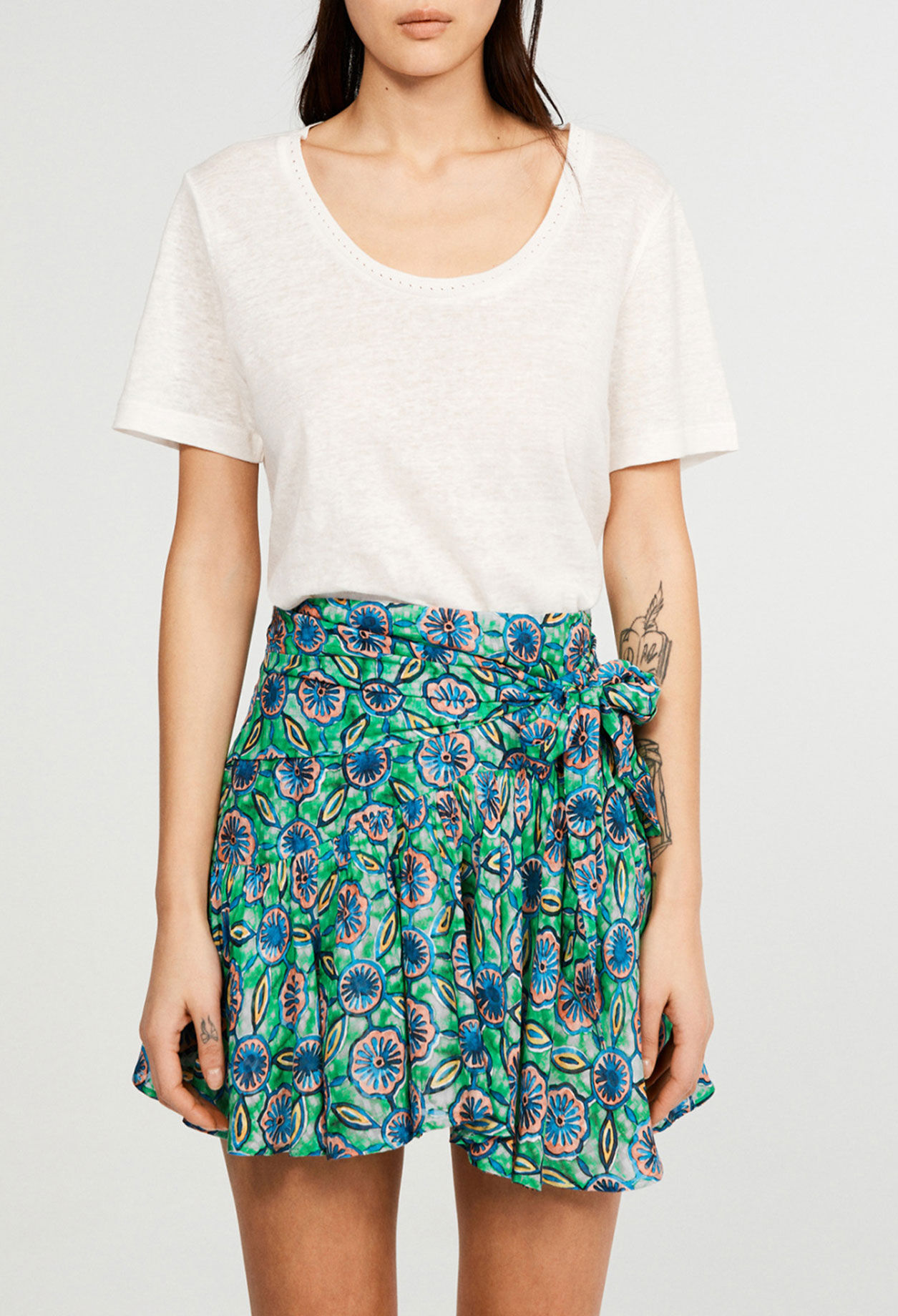 T-shirt coupe droite