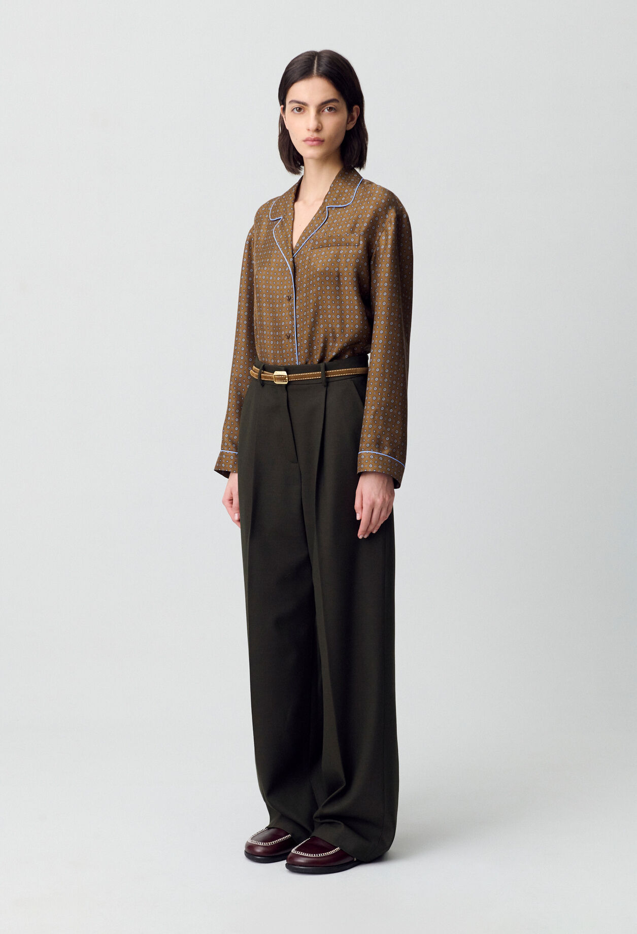 Chemise soie imprimée