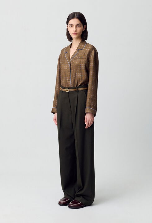 Bedruckte Seidenbluse