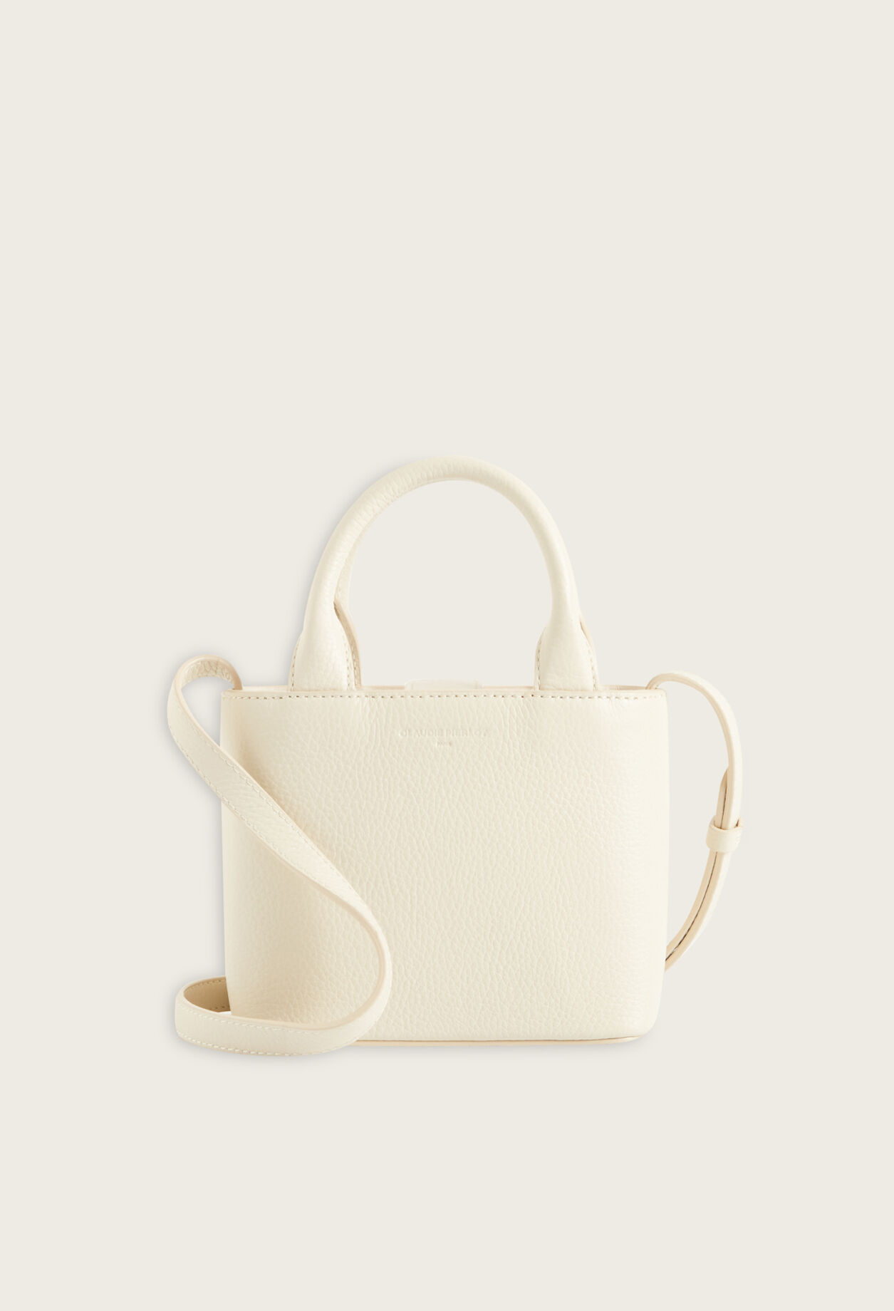 Sac Anouck nano cuir grainé écru