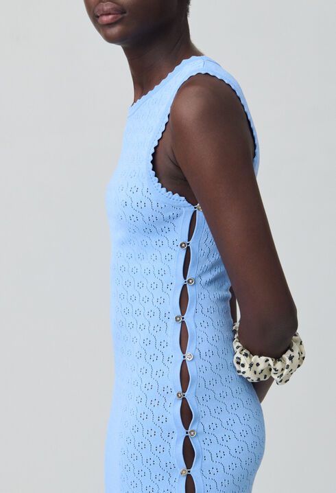 Knielanges Strickkleid