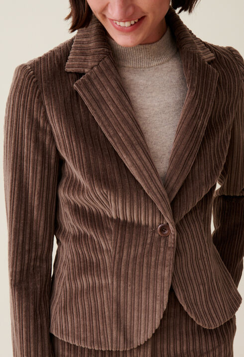 Samtjacke mit Taillierung