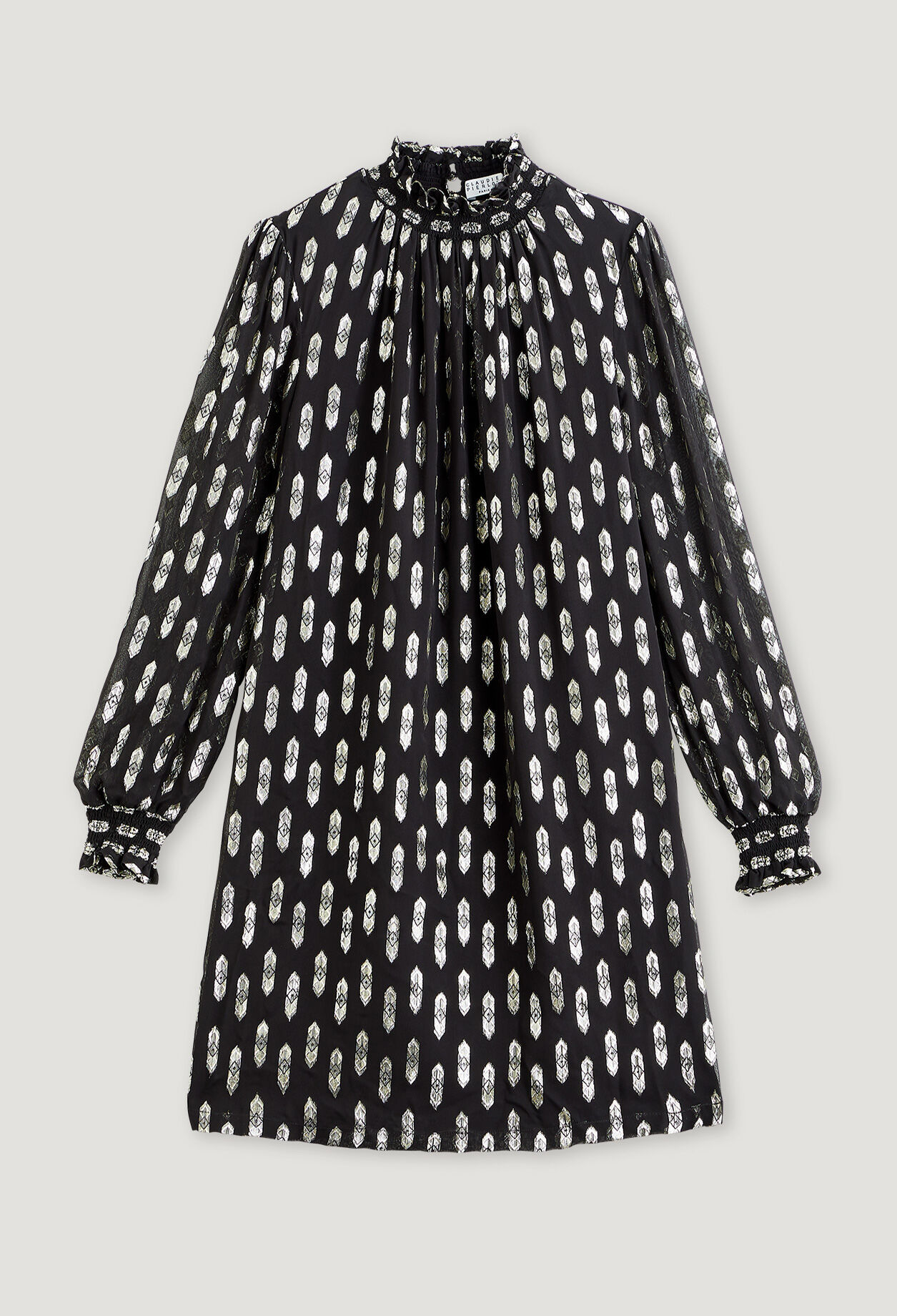 Robe noire brodée