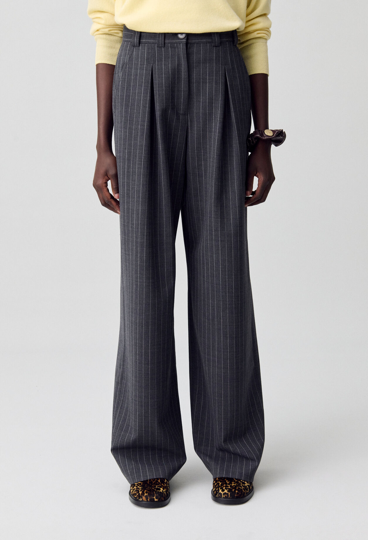 Pantalon droit taille haute