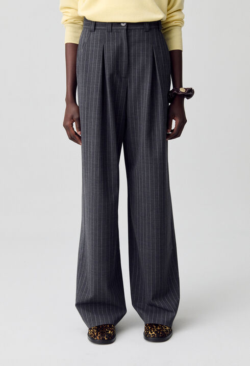 Pantalon droit taille haute