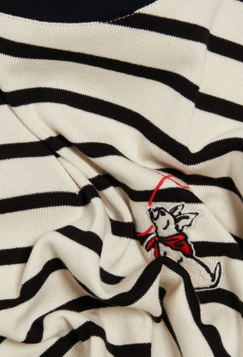 Zweifarbig gestreiftes Matrosen-Shirt