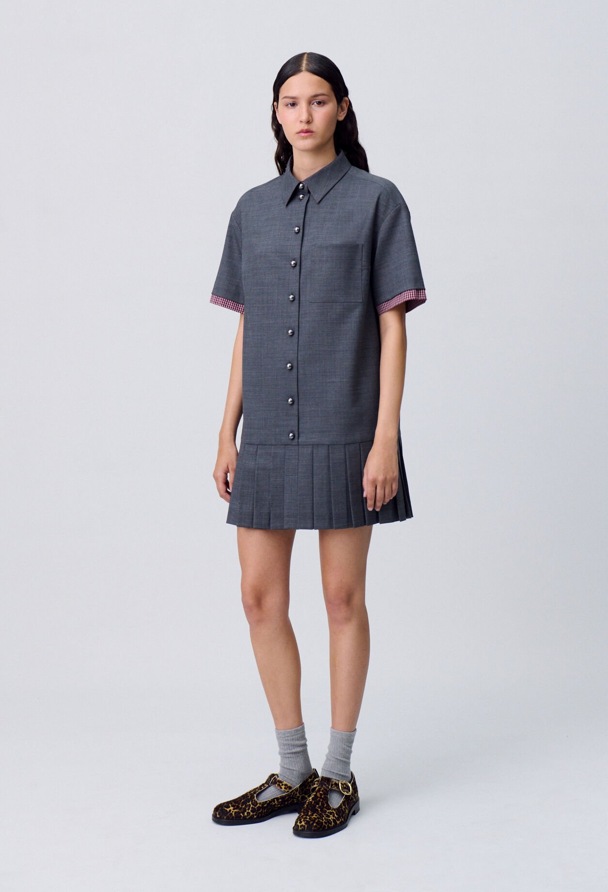 Pleated Mini Dress