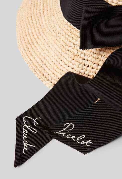 Chapeau raphia ruban