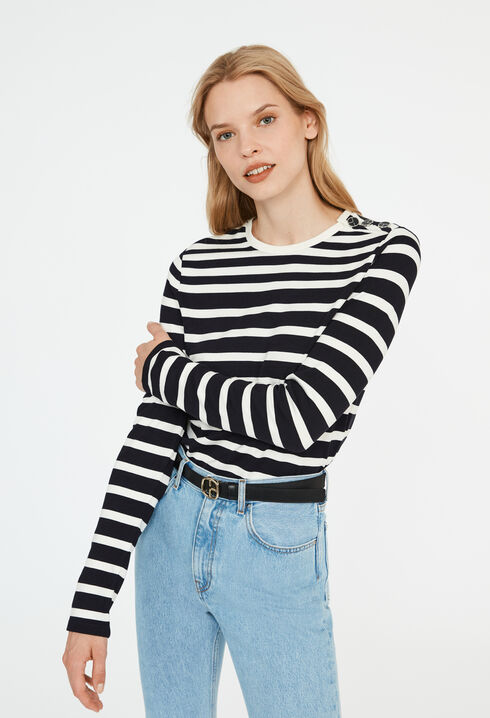 Long-sleeved Breton t-shirt