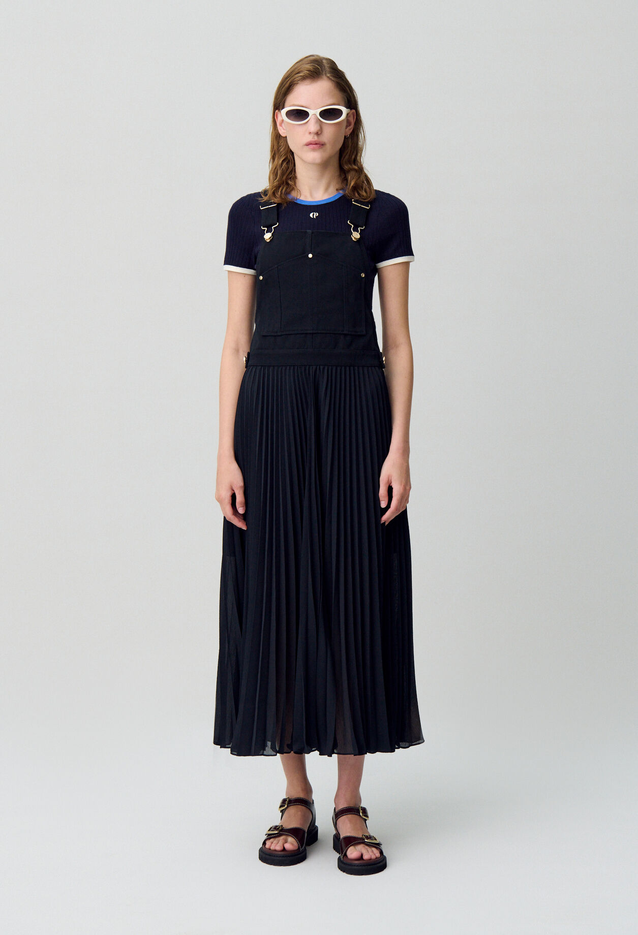 Plissiertes Maxikleid