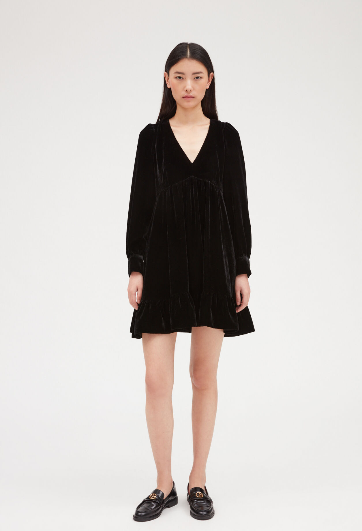 Robe courte velours noir pour femme Claudie Pierlot