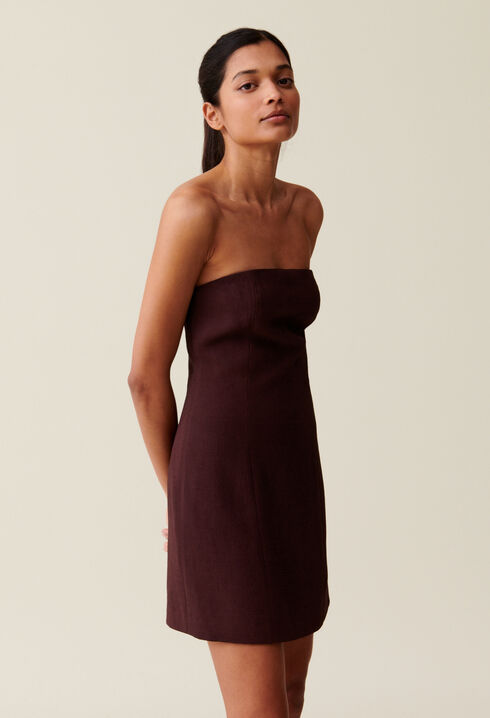 Robe courte bustier cappucino