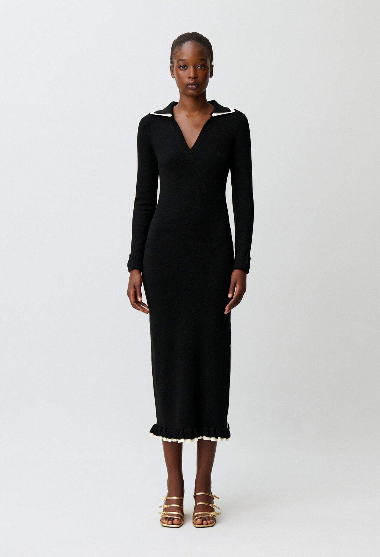 Langes Strickkleid