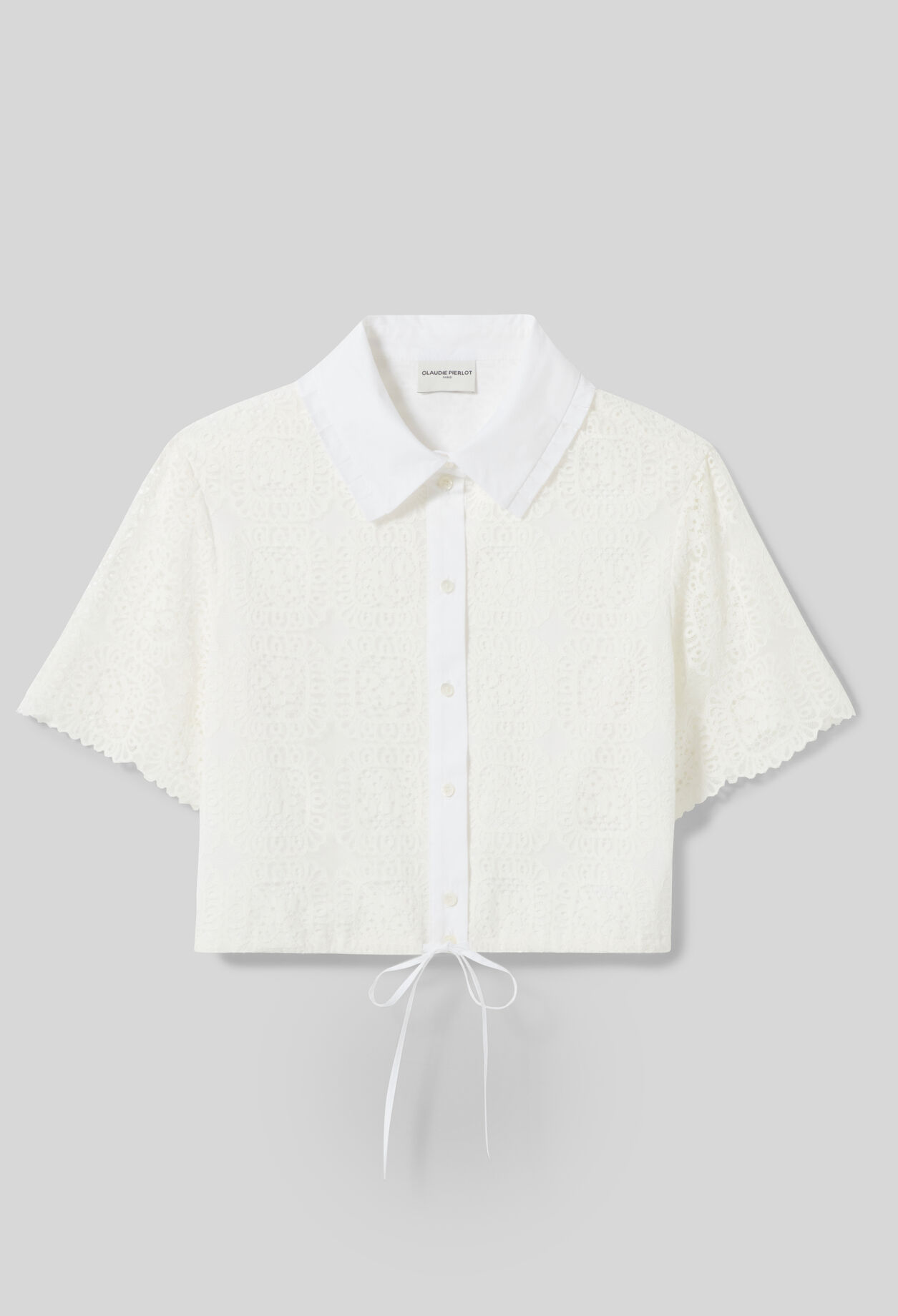 Chemise dentelle courte