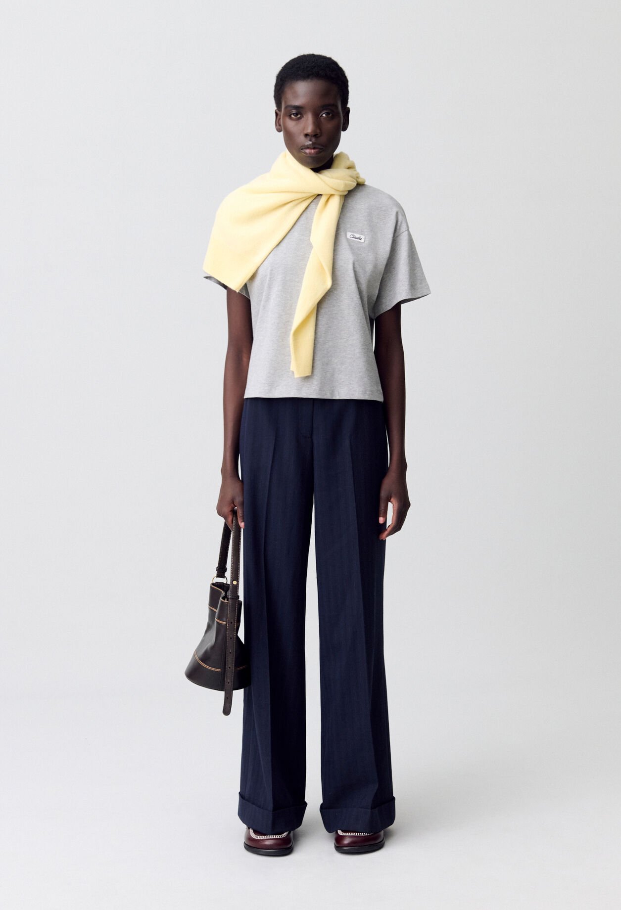 Straight-leg tailored trousers