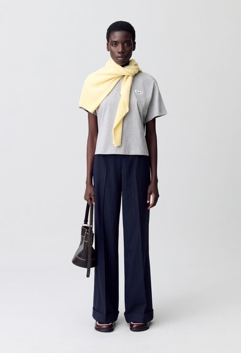 Straight-leg tailored trousers