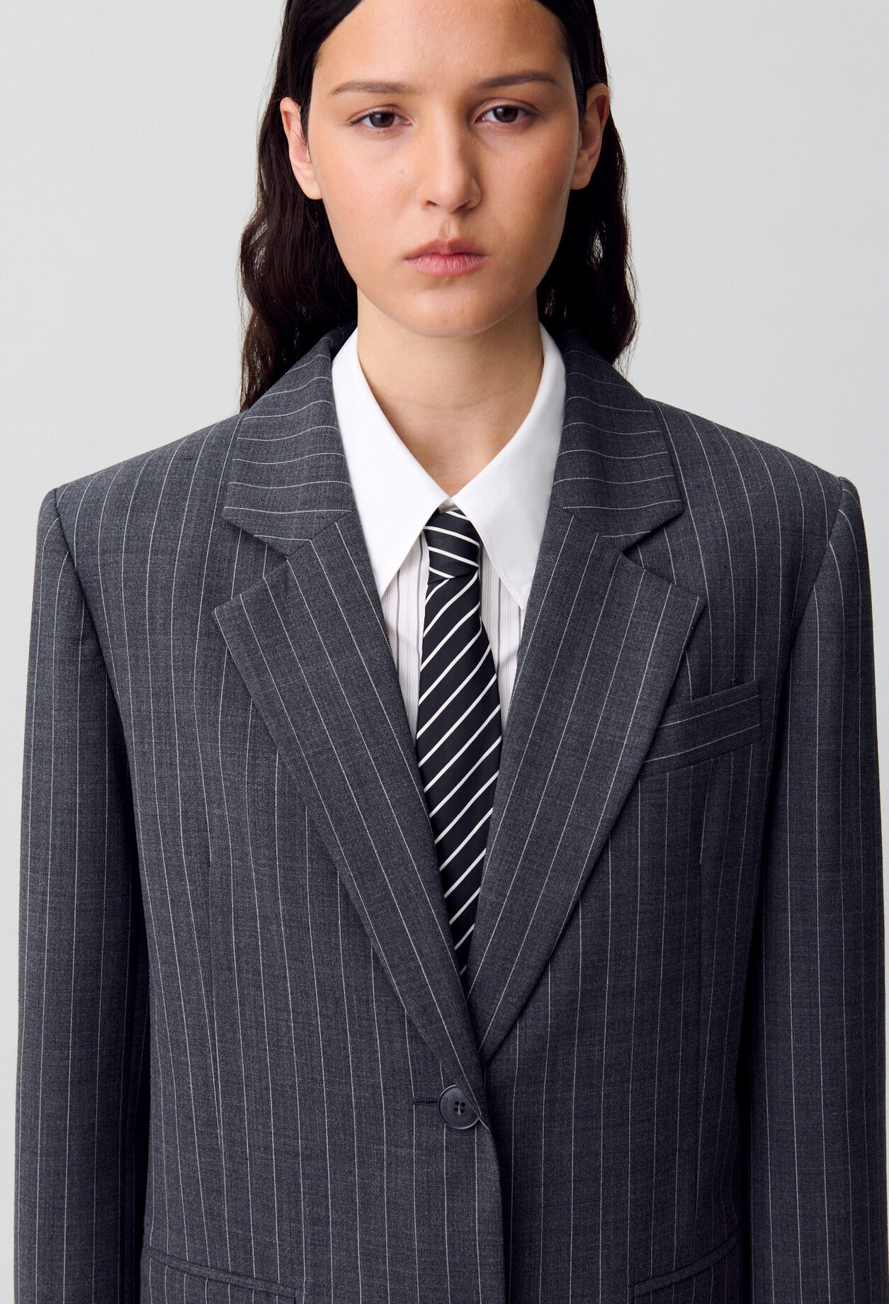 Striped tailored jacket