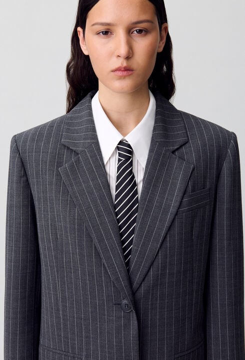 Striped tailored jacket