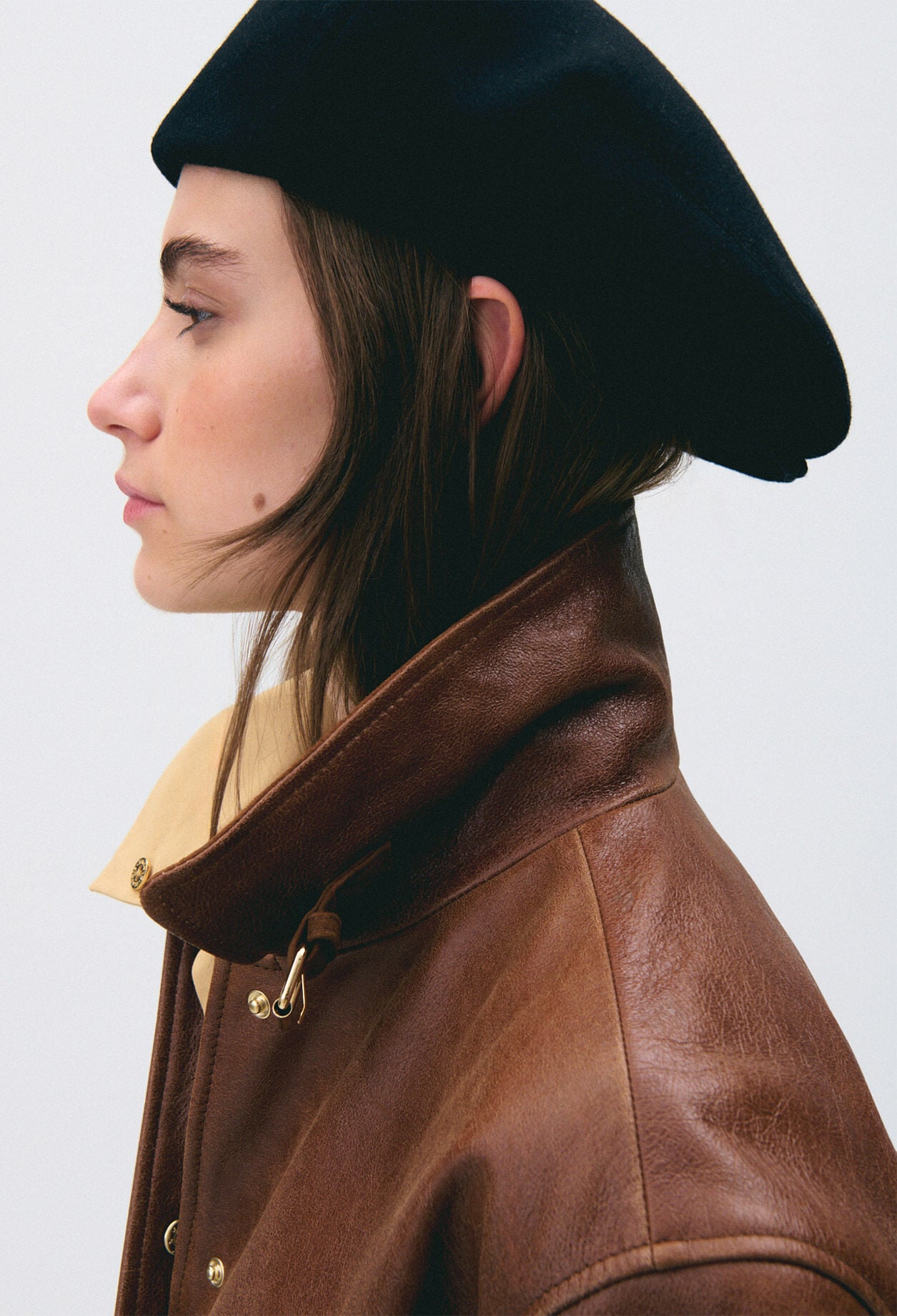 Weiter Lederblouson