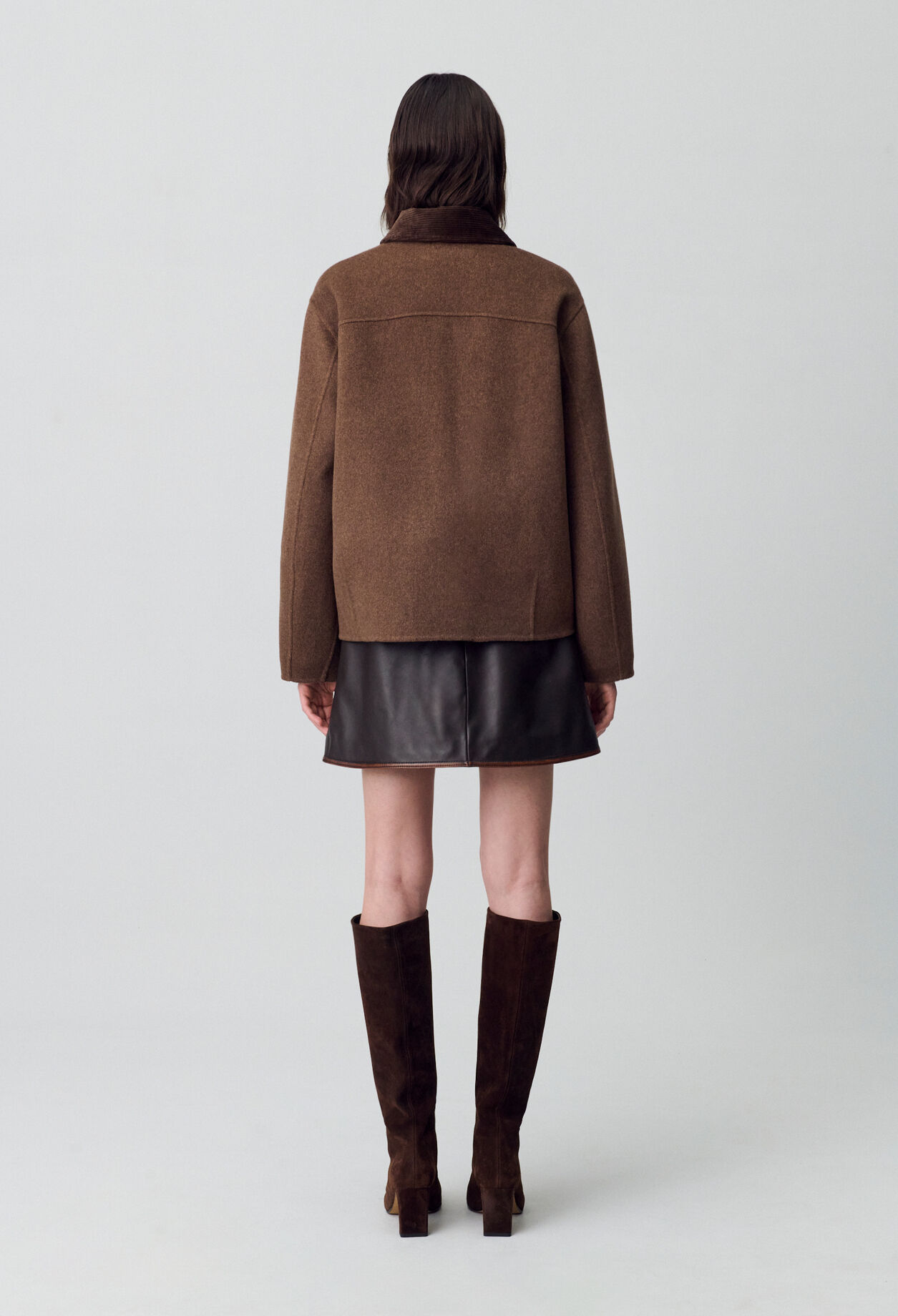 Manteau court laine