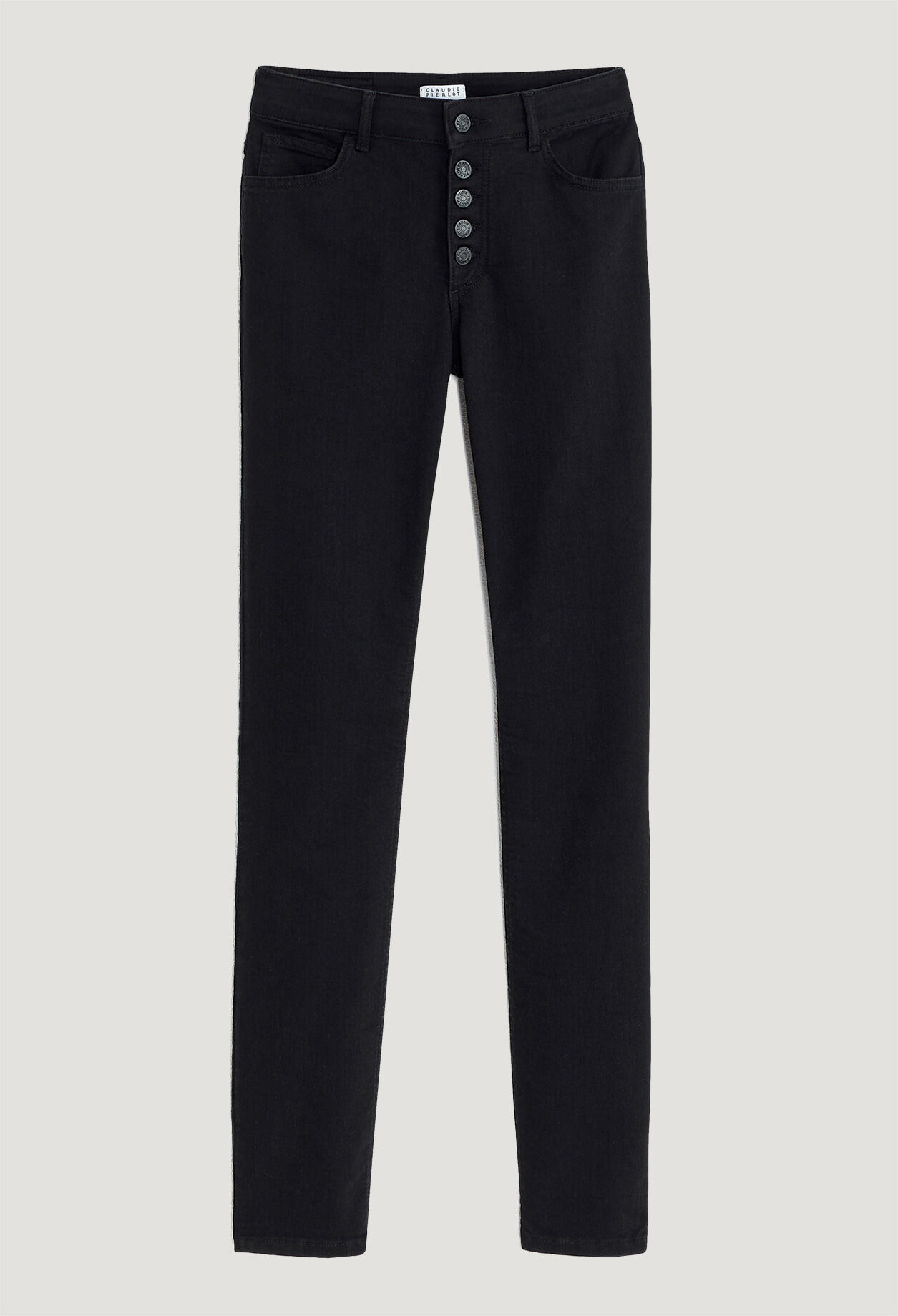 High-waisted jeans