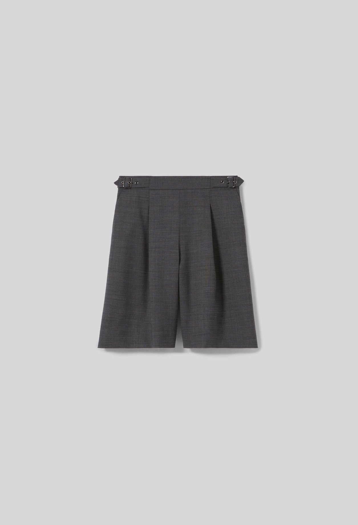 Pleated Bermuda Shorts