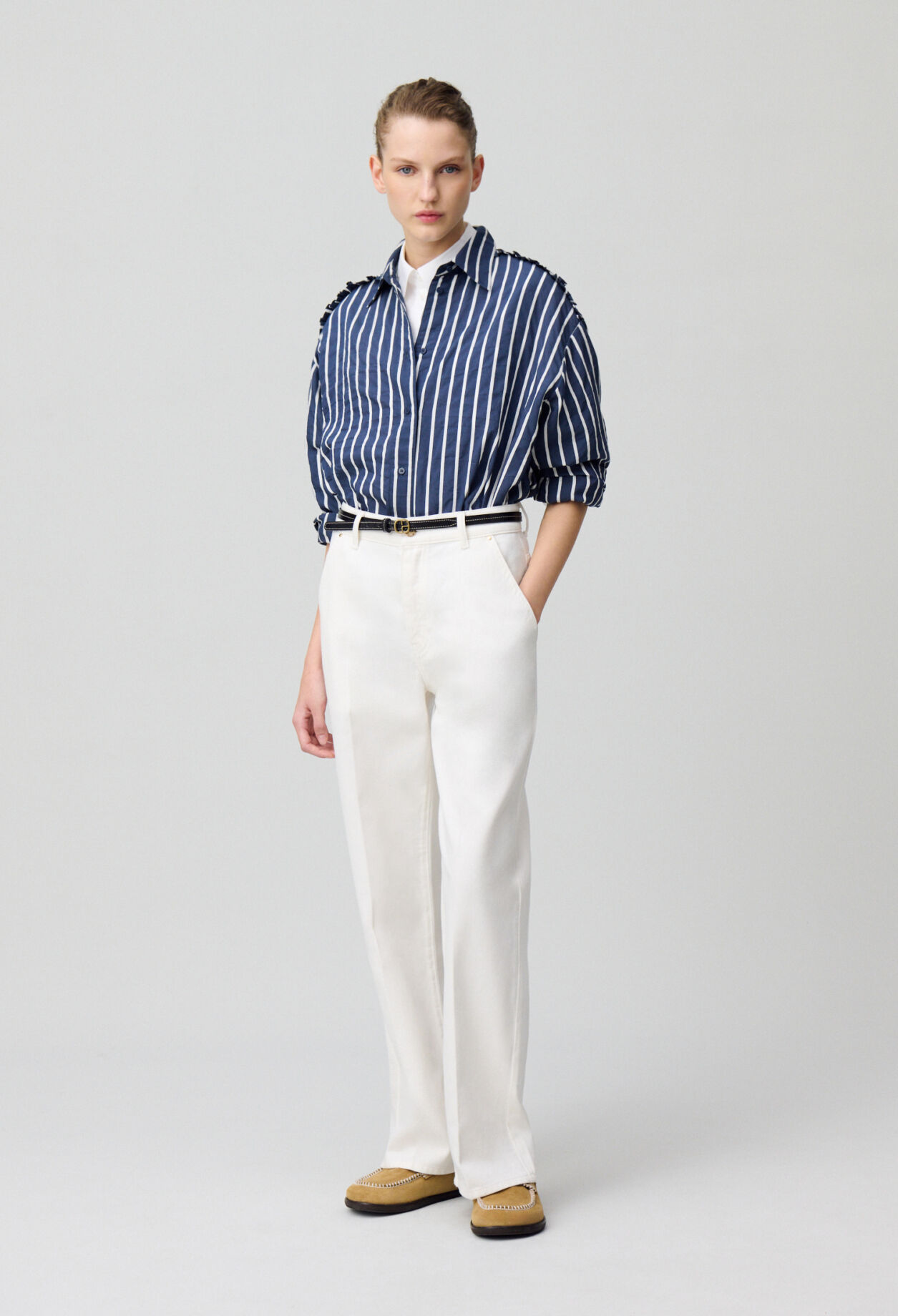 Striped fluid shirt