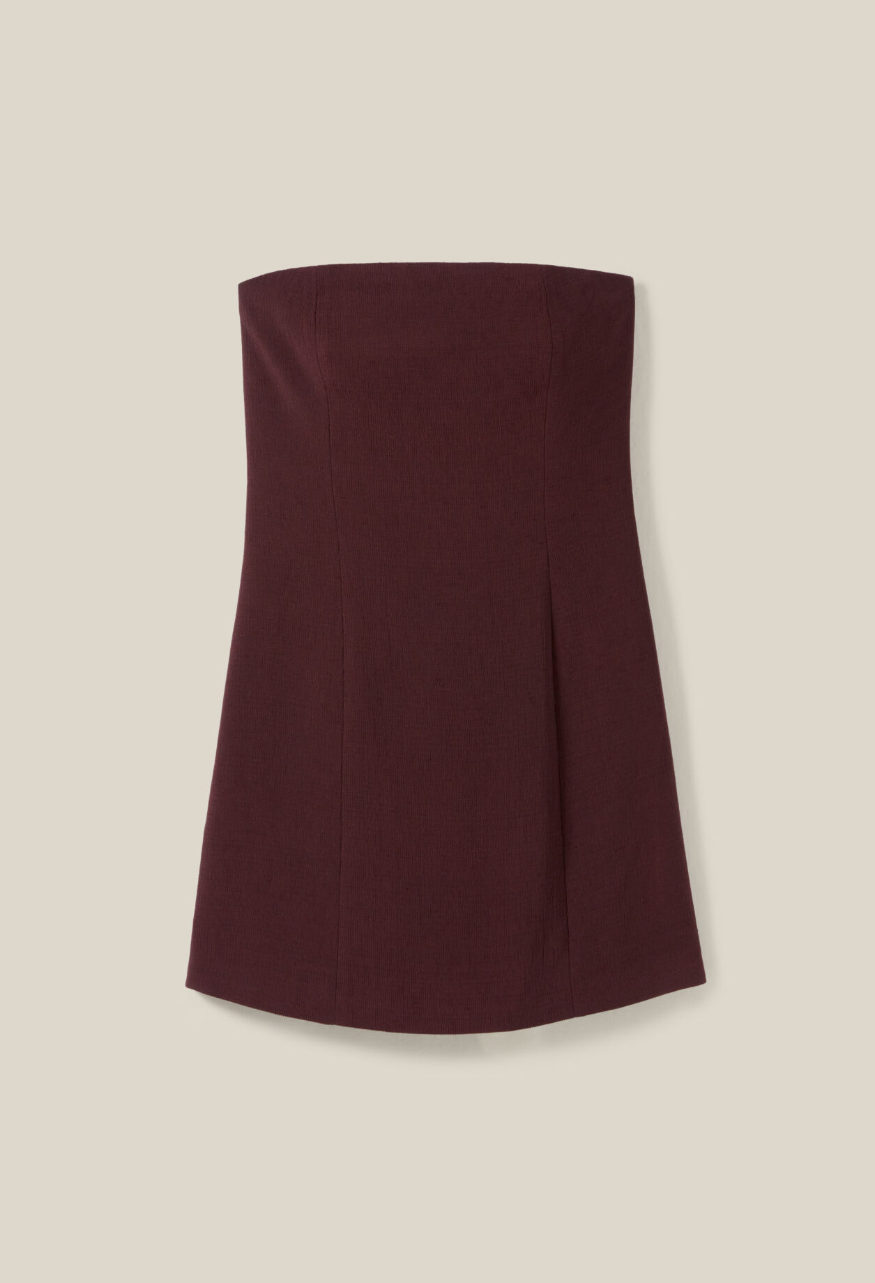 Cappucino strapless short dress