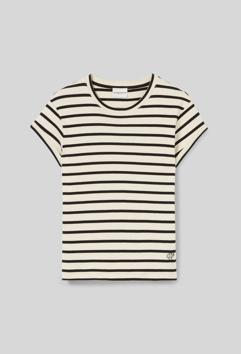 T-shirt manches courtes marinière