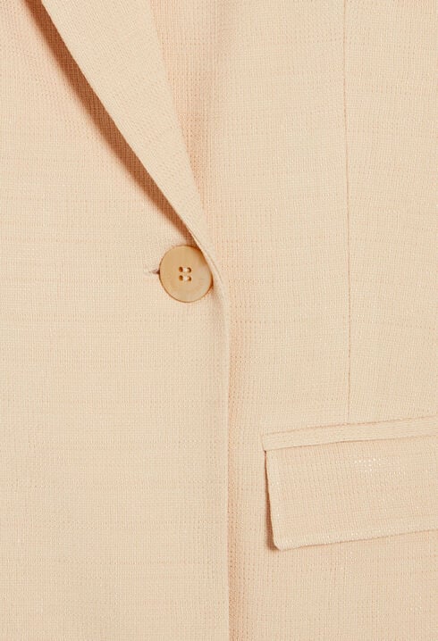 Texturierter Blazer Beige