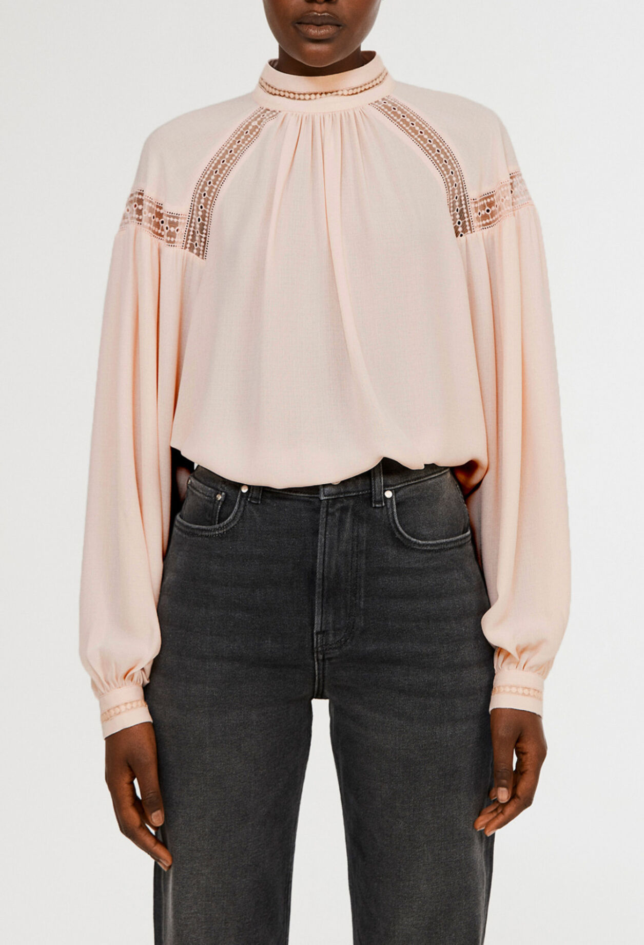 Bluse mit Spitze