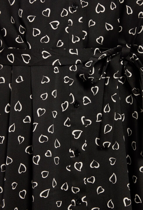 Robe courte imprimé cœurs